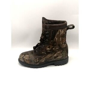 Pro Line‎ Boots Mens Green Camo 8 Hunting Work Shoes Sturdy Thinsulate 61601BU